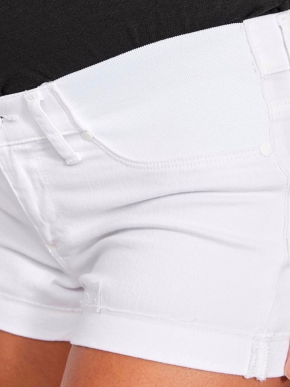 PAIGE Maternity Jimmy Jimmy Short Crisp White - Picture 4 of 12
